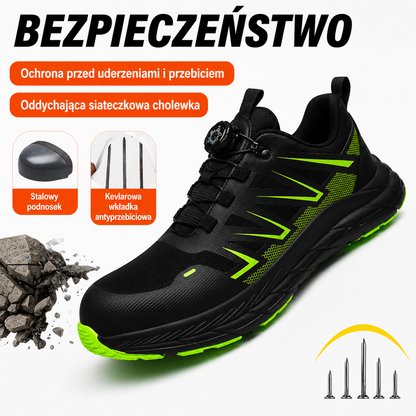 Lekkie Buty Robocze z Metalowym Noskiem i Wkładką Kevlarową